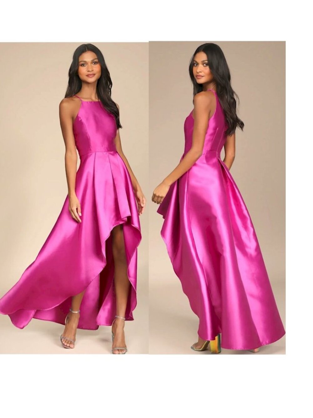 Lulus Broadway Show Magenta High-Low Gown Size Size Medium New NWT